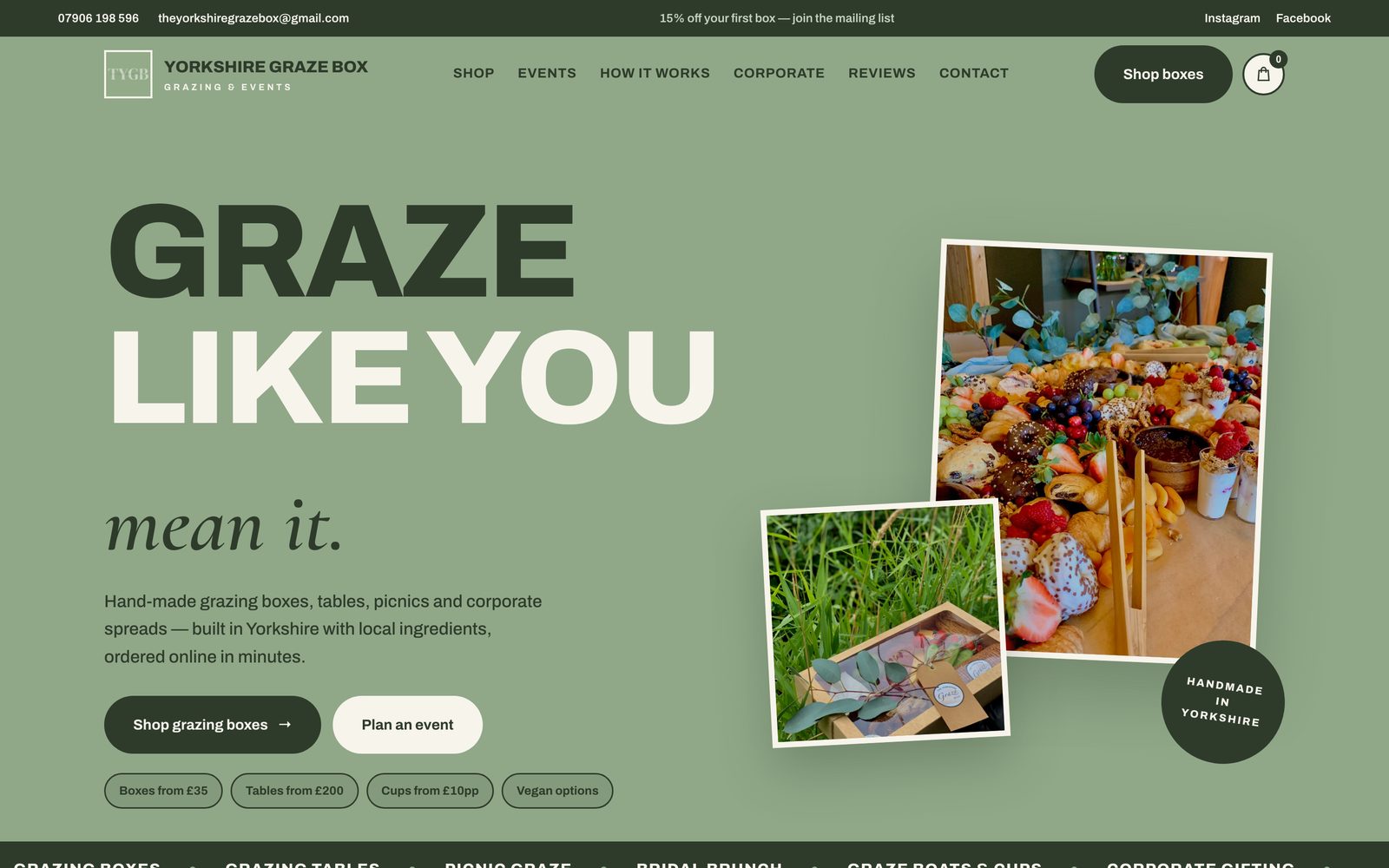 The Yorkshire Graze Box alternative concept