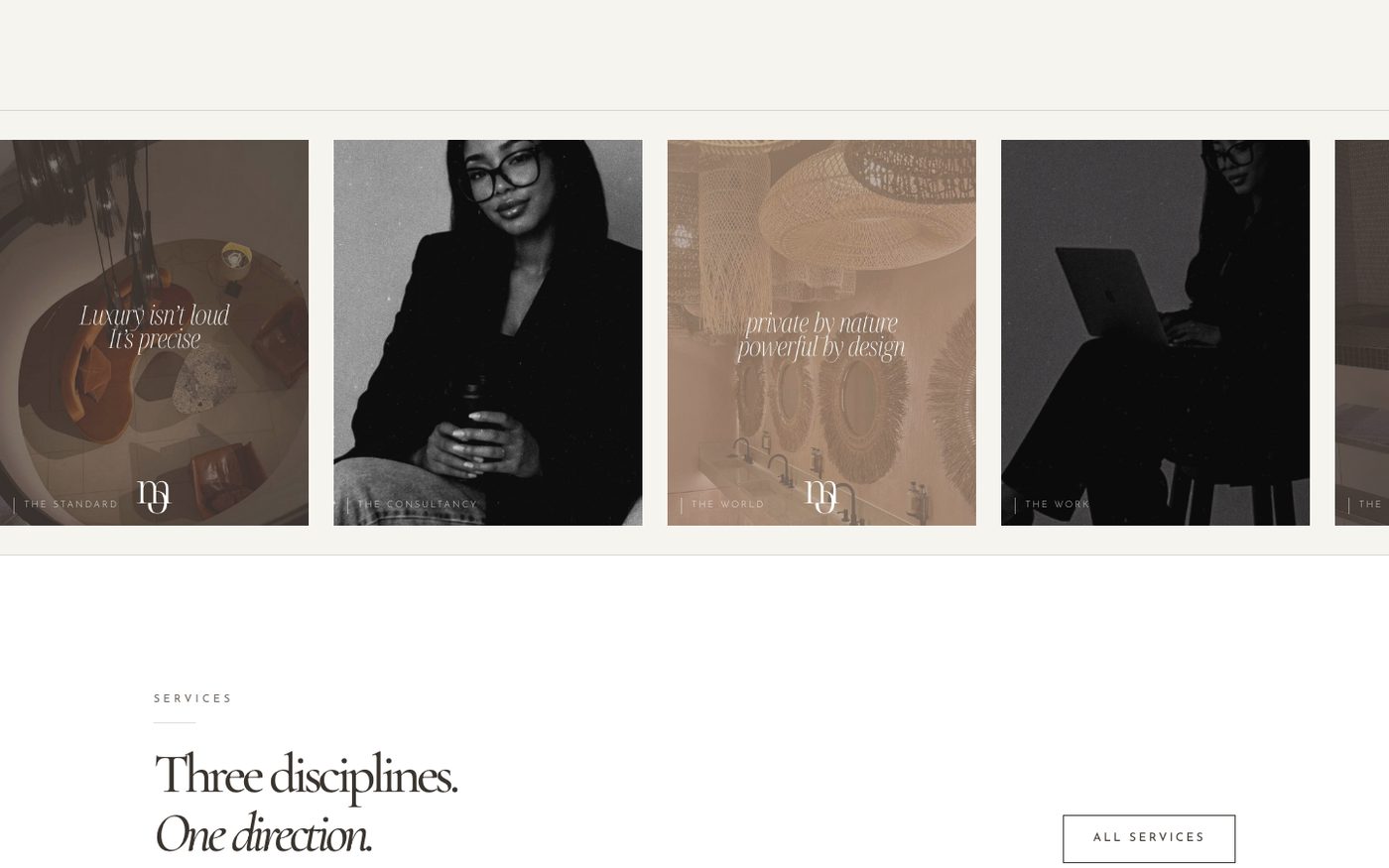 Melae Eleve website section