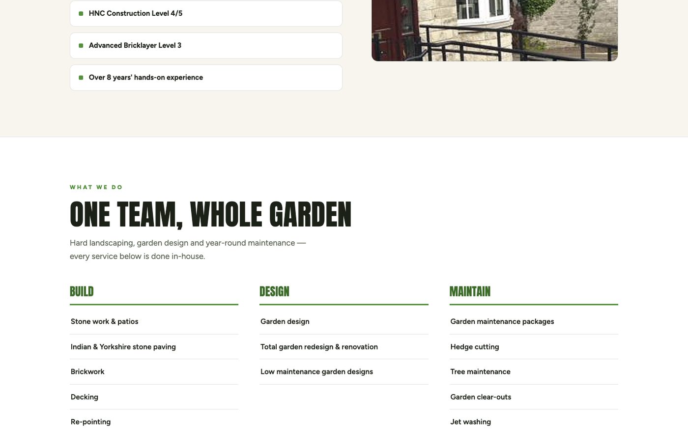 Yorkshire Green Team website section